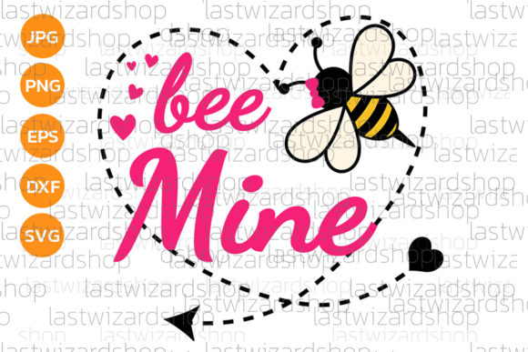Bee Mine Valentine Svg, Valentines Day