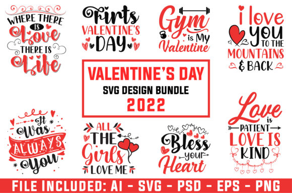 Best Valentine's Day Svg Bundle Design: Graphics and Crafts