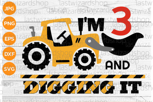 Birthday Bulldozer Svg, Graphics & Crafts