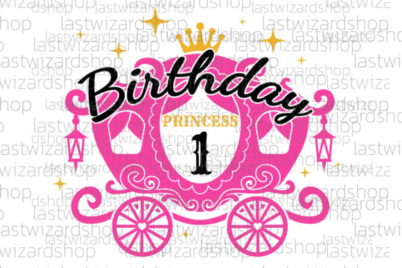 Birthday Princess SVG: First Graphics for Crafts