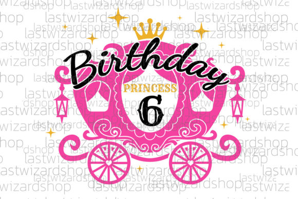 Birthday Princess Svg for Graphics and Crafts