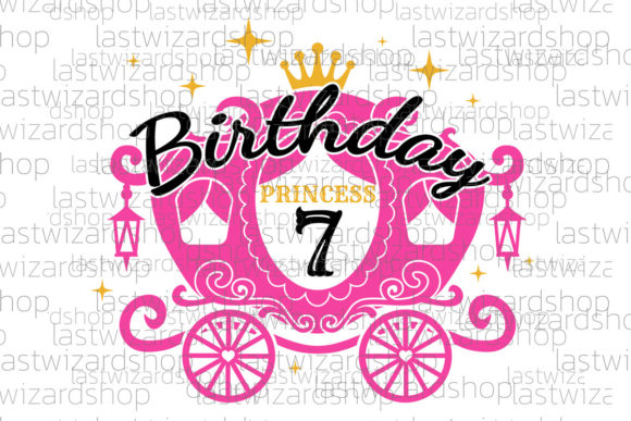Birthday Princess SVG: Graphics for Crafts