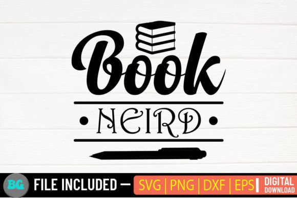 Book Neird- Reading Svg: Graphics for Crafts and Digital Products