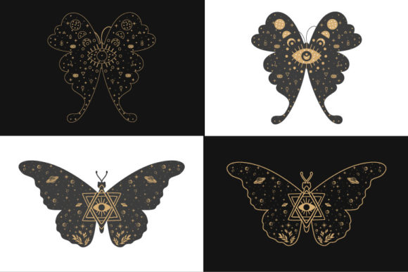 Butterfly Magic Celestial SVG Bundle: Graphics and Crafts