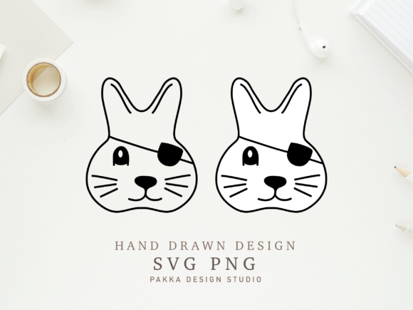 Cute Animal Bunny Face Pirate Svg Png: Graphics for Crafts and Content