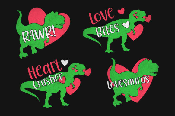 Dinosaur Love Valentine SVG Sublimation