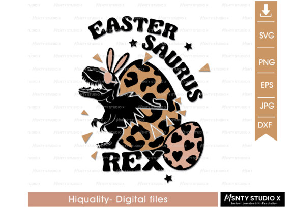 Easter Dinosaur SVG Graphics for Crafts and Publishing