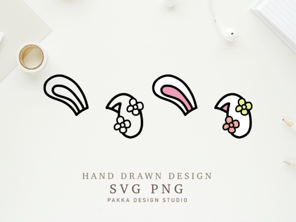 Easter Svg, Bunny Rabbit Flower Ears Png