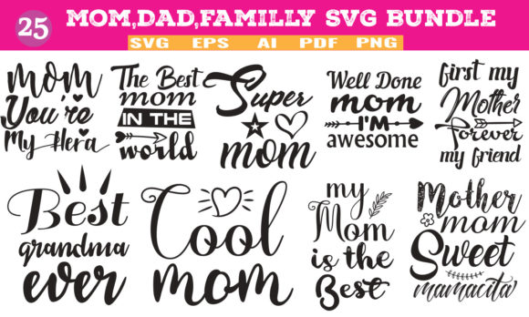 Family SVG Graphics for Crafts & Local Branding