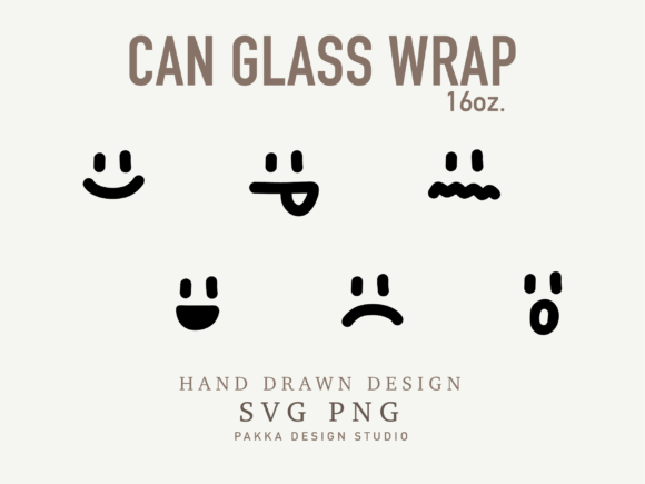Graphics and Crafts: Glass Can Svg Emotional Faces Wrap