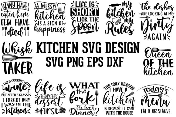 Kitchen SVG Bundle, Nurse Quotes: Graphics for Crafts Brands