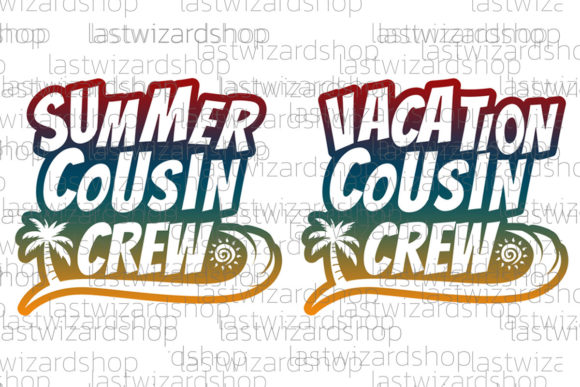 Summer Cousin Crew Svg: Vacation Graphics for Crafts