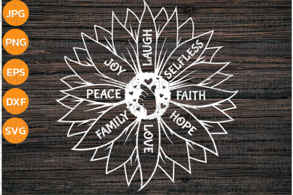 Sunflower Svg, Faith, Hope, Love Svg: Graphics for Crafts