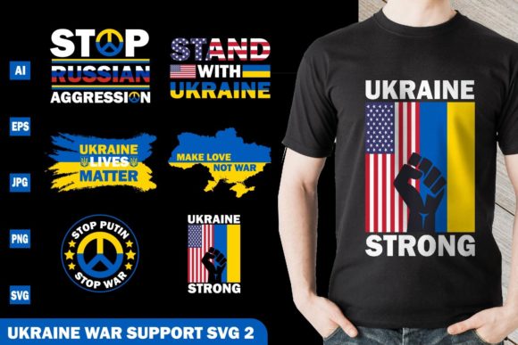 Ukraine War Support SVG 2: Graphics for Editorial Crafts